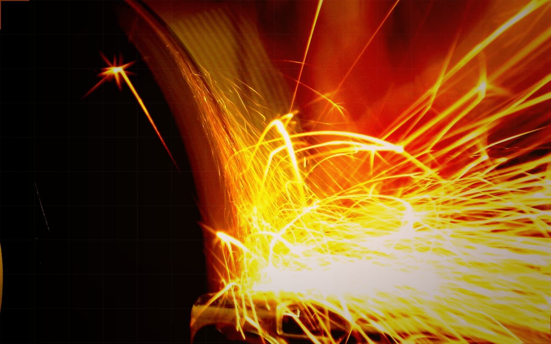 Surface finishing sparks