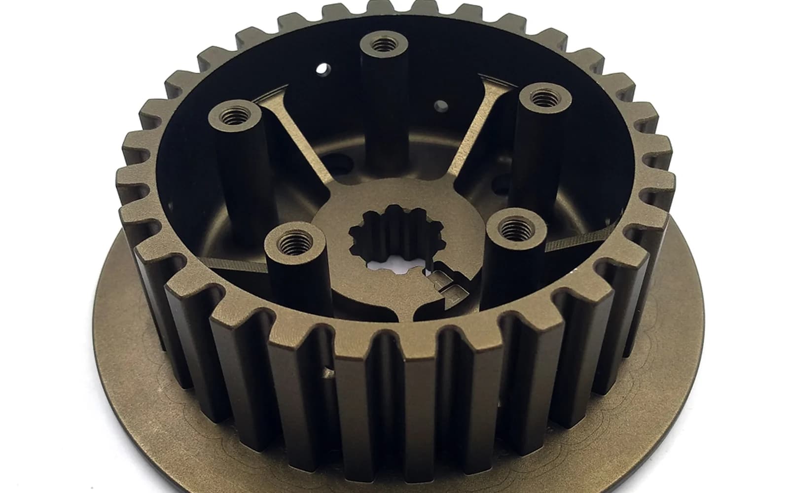 CNC milled aluminum housing with internal features